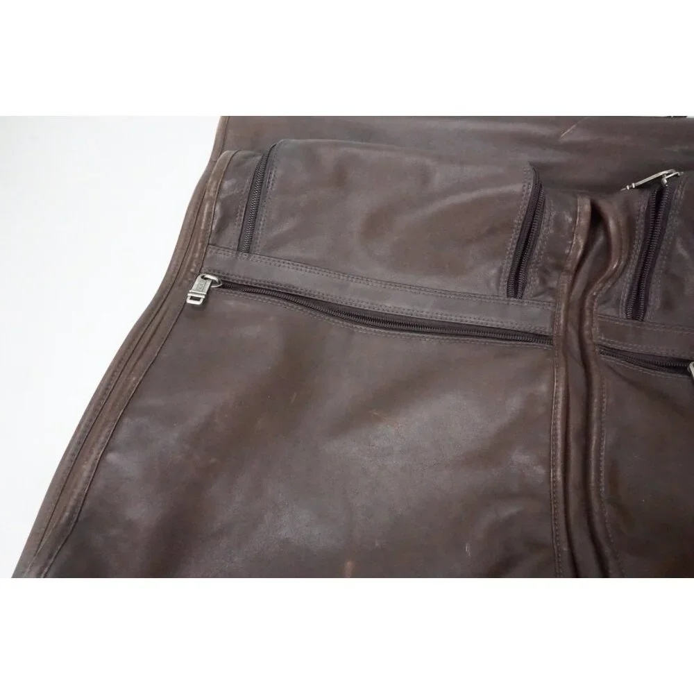 Tumi Brown Leather Garment Bag Luggage